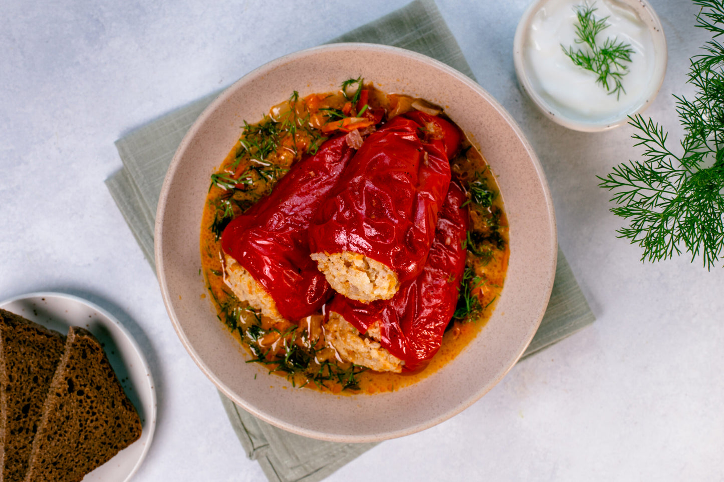 Перец фаршированный с мясом