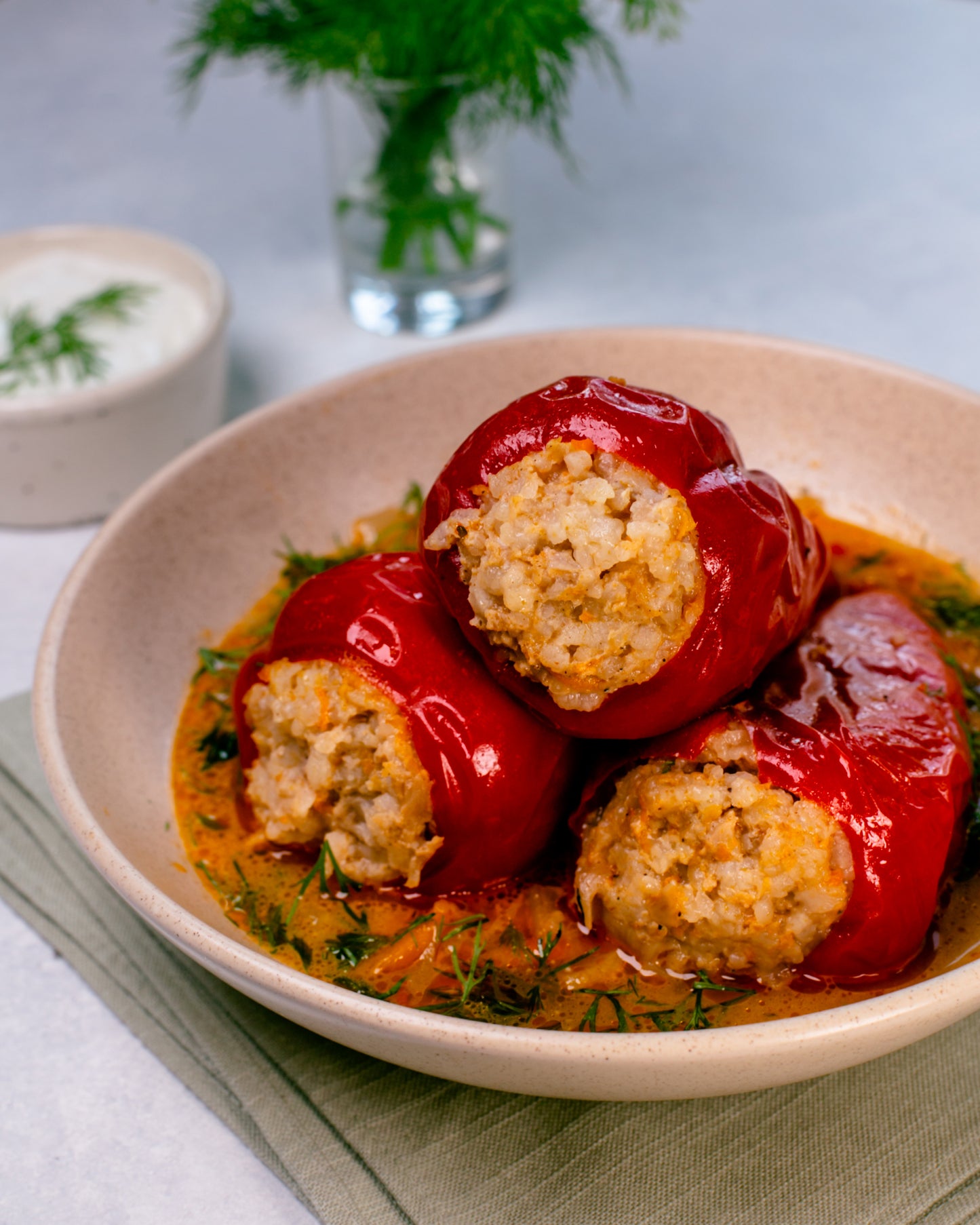 Перец фаршированный с мясом