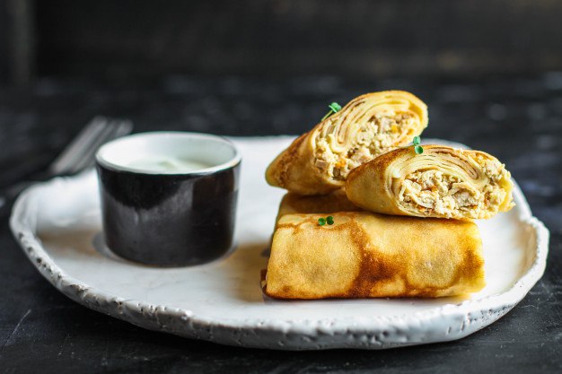 Блинчики с мясом